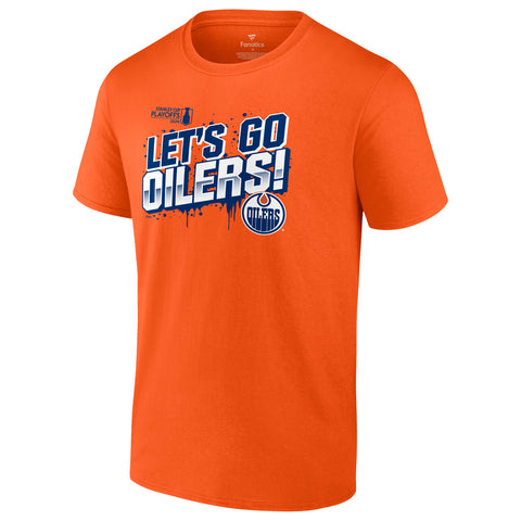 FANATICS EDMONTON OILERS 2024 STANLEY CUP PLAYOFFS LETS GO OILERS T SHIRT