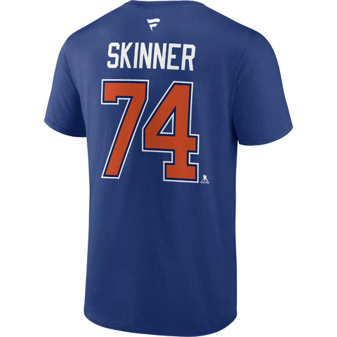 FANATICS EDMONTON OILERS STUART SKINNER NAME AND NUMBER T SHIRT