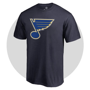 Player Issued - Navy Blue St. Louis Blues T-shirt | Medium | #X476