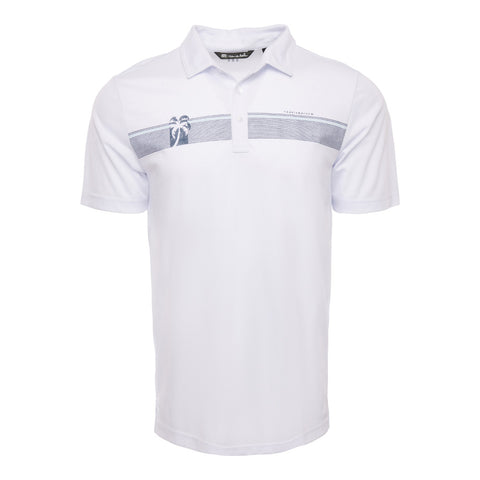 TRAVIS MATHEW WALL OF WATER WHITE POLO