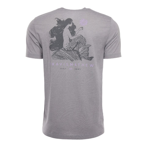 TRAVIS MATHEW MERMAID CAVES HEATHER GREY T SHIRT