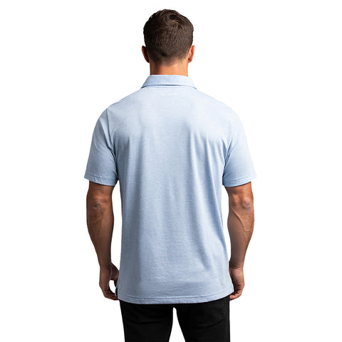 TRAVISMATHEW THE ZINNA HEATHER LIGHT BLUE POLO