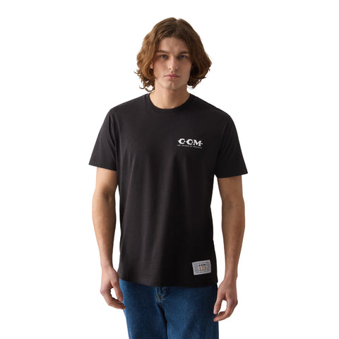 CCM 125 ANNIVERSARY ADULT BLACK T SHIRT