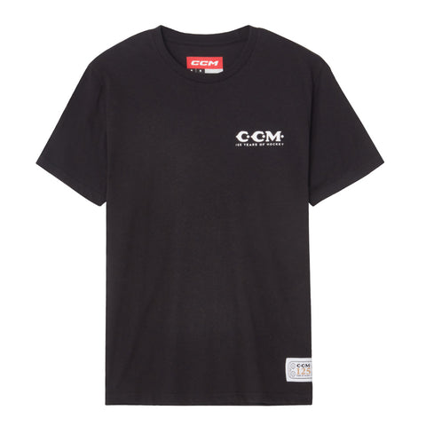 CCM 125 ANNIVERSARY ADULT BLACK T SHIRT