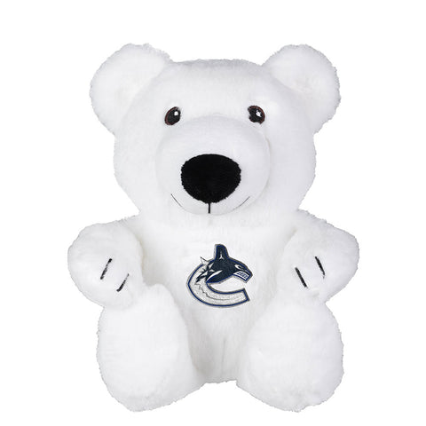 VANCOUVER CANUCKS TEAM LOGO 10" WHITE PLUSH POLAR BEAR