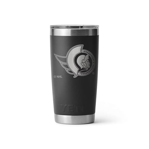 YETI RAMBLER 20 OZ TUMBLER OTTAWA SENATORS - BLACK