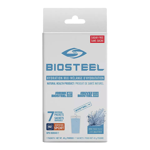 BIOSTEEL HYDRATION SPORTS DRINK MIX 7 COUNT BOX - WHITE FREEZE