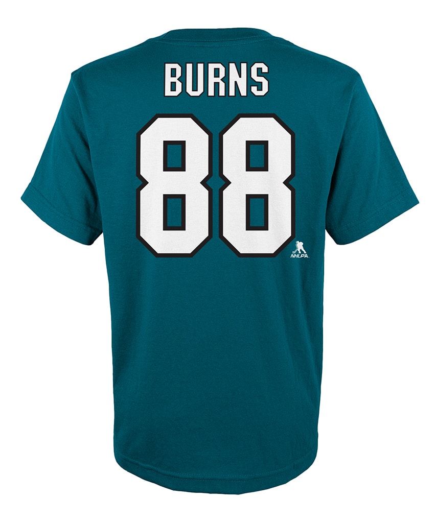 Men's Brent Burns Teal San Jose Sharks Long Sleeve T-Shirt Size: Small