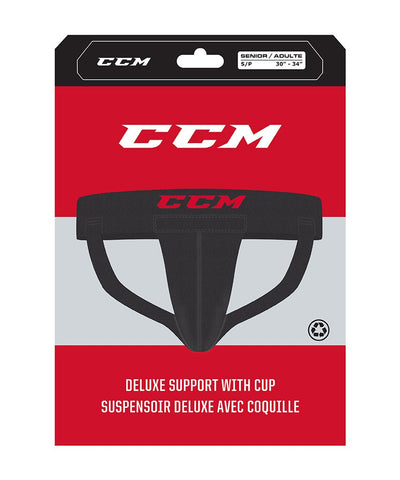 CCM PRO DELUXE SUPPORT SR JOCK WITH CUP