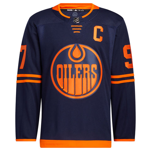 Connor McDavid Edmonton Oilers Fanatics Branded Player Lace-Up V-Neck  Pullover Hoodie - Orange/Navy
